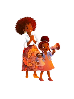 Mélana et sa maman